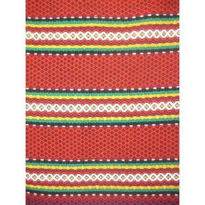 Handwoven Pillowcase ONLY Tapestry Decor Weaving Table Runner Red 21.5 In Rustic